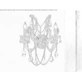 Bulb, metal wall lamp with crystals Kossa