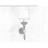 Żarówkowa, metalowa lampa ścienna Guerande