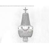 Bulb, metal wall lamp with crystals Palanca