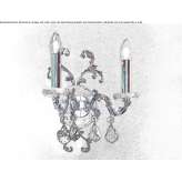 Bulb brass wall lamp with crystals Boraure