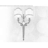 Incandescent brass wall lamp Rive