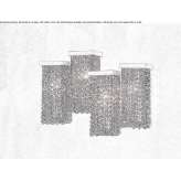 Metal wall lamp with crystals Zujar