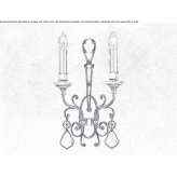 Bulb brass wall lamp with crystals Atamaria