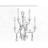 Bulb brass wall lamp with crystals Atamaria