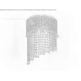 Incandescent, chrome-plated wall lamp with crystals Palanca