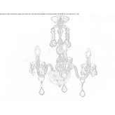 Bulb wall lamp made of blown glass with crystals Vinerea