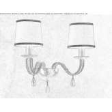 Metal wall lamp with crystals Lanklaar