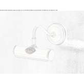 Metal halogen wall lamp Rive