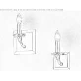 Metal wall lamp in a classic style Rive