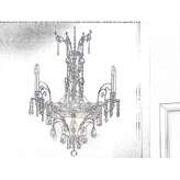 Bulb brass wall lamp with crystals Palanca