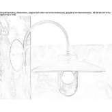 Metal wall lamp with a fixed arm Cocu
