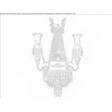 Bulb brass wall lamp with crystals Palanca