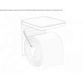 PMMA wall lamp/toilet paper holder Kurten