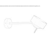 Adjustable metal wall lamp Tychero