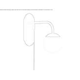 LED wall lamp made of opal glass Cavino