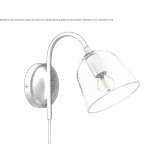 Szklana lampa ścienna Letino