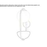 Brass and opal glass wall lamp with indirect light Ashford