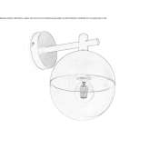 Metalowa lampa ścienna Casla