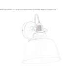 Regulowana szklana lampa ścienna Tasli