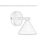 Metalowa lampa ścienna Pachas
