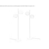 Adjustable metal floor lamp with dimmer Raepina