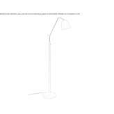 Regulowana metalowa lampa podłogowa LED Rejowiec