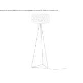 Birch floor lamp with a stand Opocno
