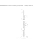 Metal floor lamp Revnice