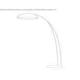 LED arc lamp made of powder-coated aluminum Bancu
