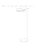 Adjustable LED floor lamp in metal and wood veneer Neerkant