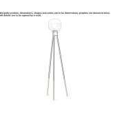Floor lamp made of blown glass and metal base Peteinos