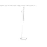 LED floor lamp in brass and glass Valdice