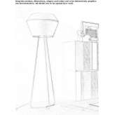 Fabric floor lamp Serri