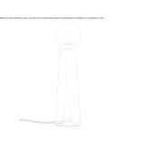 LED floor lamp made of blown glass with a dimmer Poroszlo