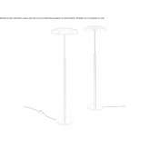 Floor lamp made of metal and glass Marle