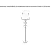 Venetian crystal floor lamp Natuba