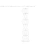 LED floor lamp made of blown glass Cernik