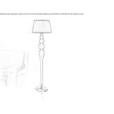 Szklana lampa podłogowa Truskaw