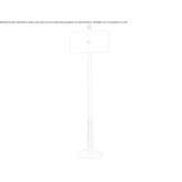 Glass LED floor lamp with a marble base Jegun