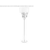 Floor lamp with crystals Rostock