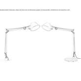 LED floor lamp with a swinging arm Thedford