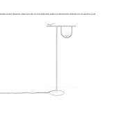 Brass LED floor lamp Unalaska