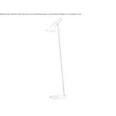 Steel LED floor lamp Insheim