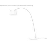 Lampa łukowa z materiału kompozytowego z metalową podstawą Aguadas