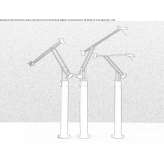 Aluminum floor lamp with a swing arm Niland