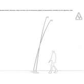 Adjustable LED floor lamp with dimmer Longuich