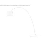 Lampa łukowa LED z metalową podstawą i dębowym abażurem Aguadas