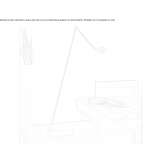 Aluminum LED floor lamp with a swing arm Peine