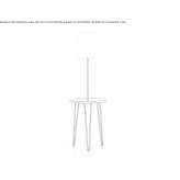 Floor lamp/bedside table made of powder-coated steel Becerril