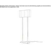 Handmade silk floor lamp Mazy